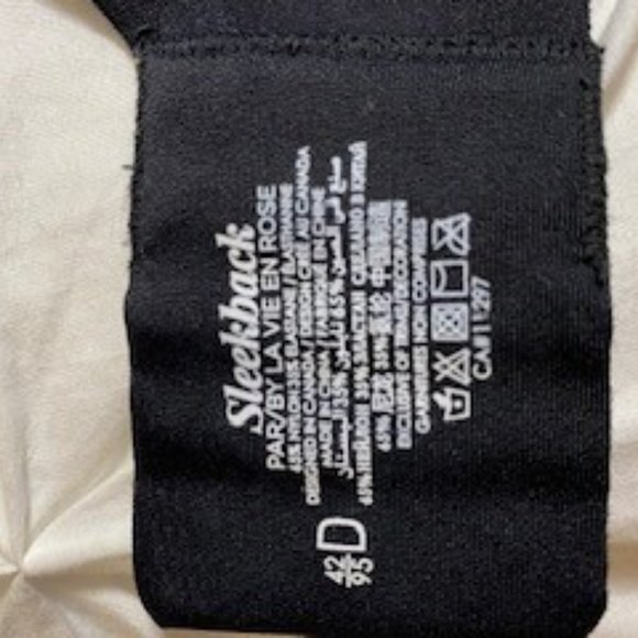 La Vie en Rose Lightly Lined Wireless Sleek Back Bra 42D - Picture 3 of 4